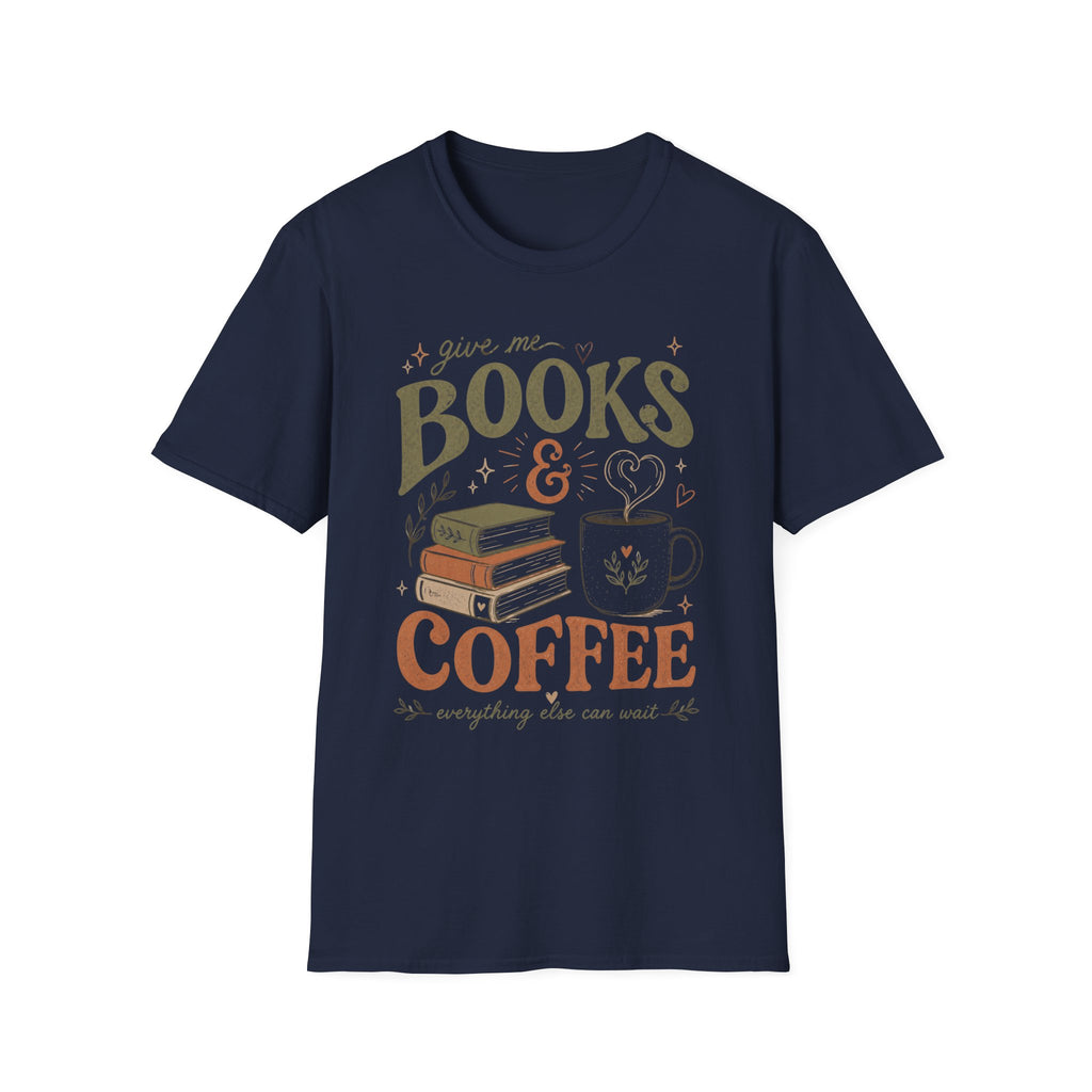 T‑Shirt — "give me Coffee & Books"
