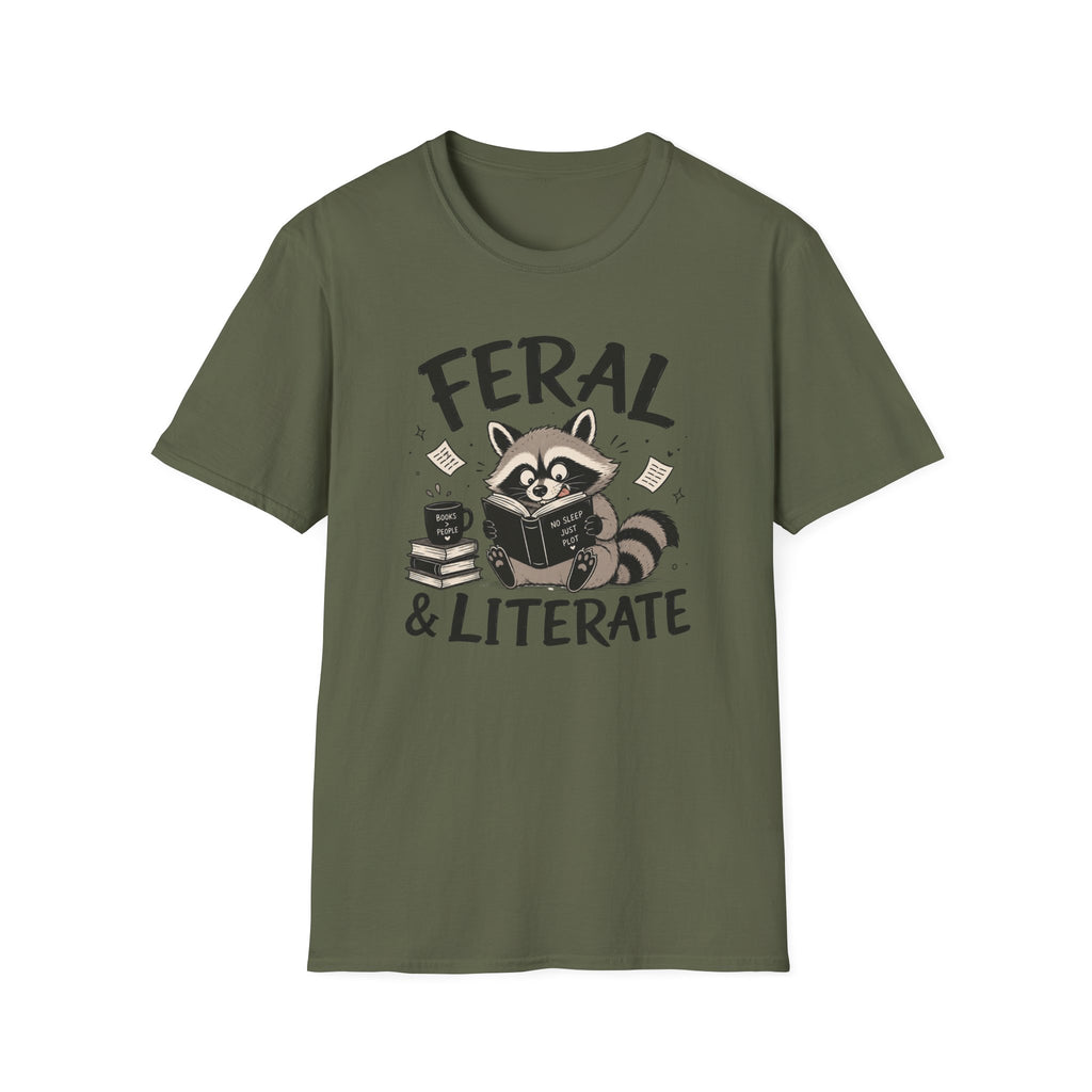 T‑Shirt — "Feral & Literate"