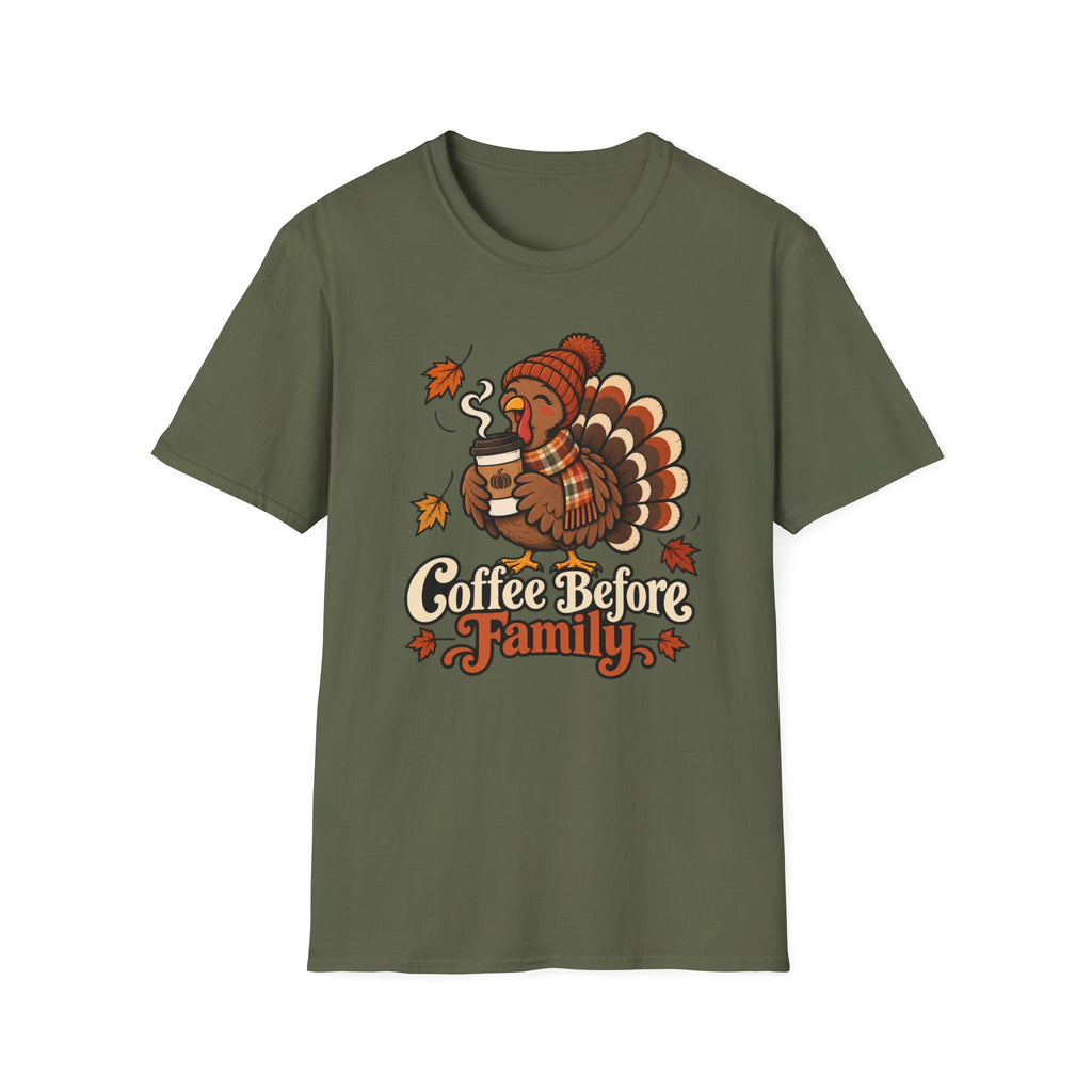 Coffee before Family T-shirt