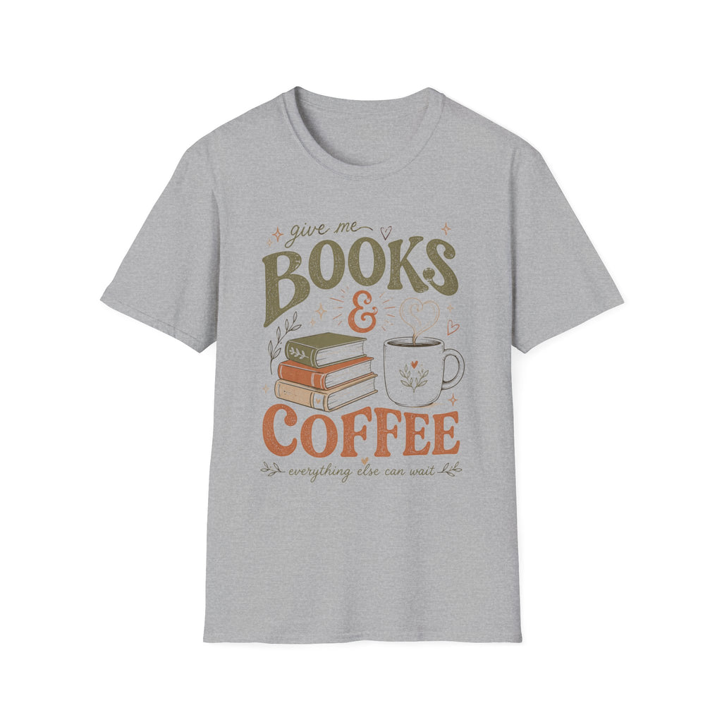 T‑Shirt — "give me Coffee & Books"