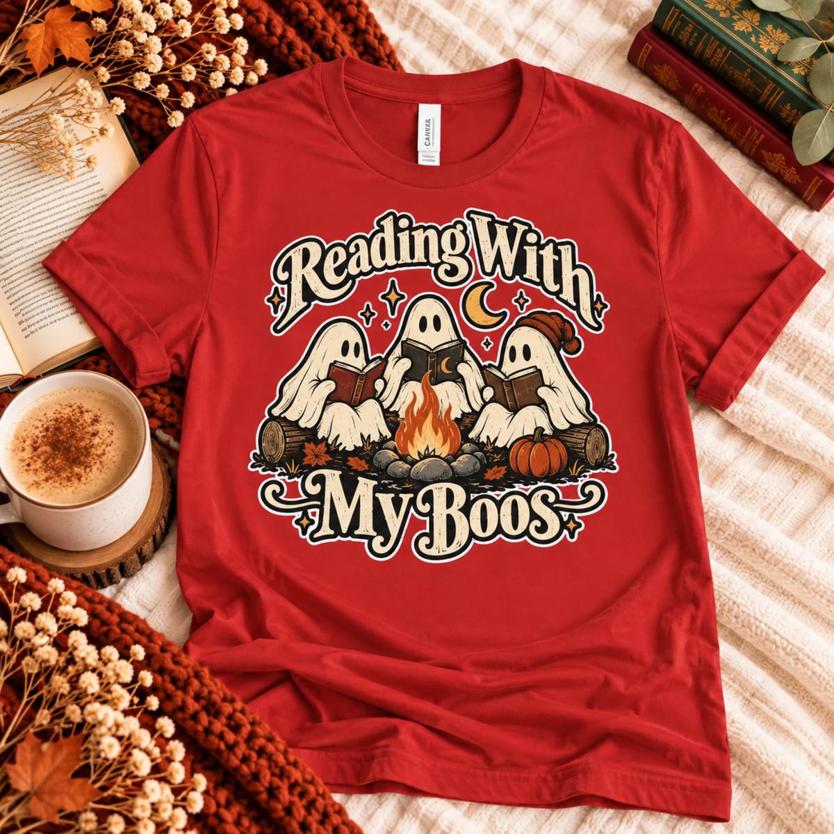 Reading With My Boos T-shirt