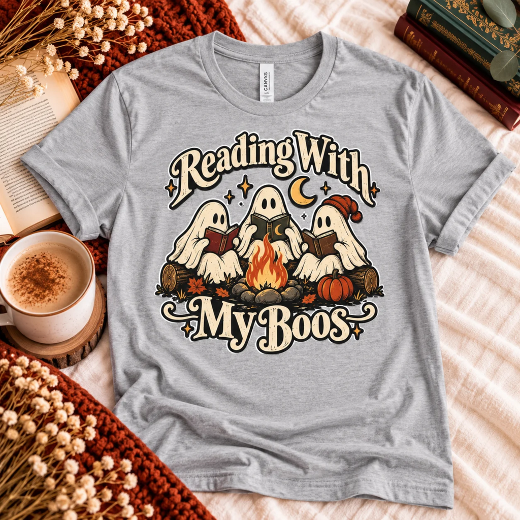 Reading With My Boos T-shirt