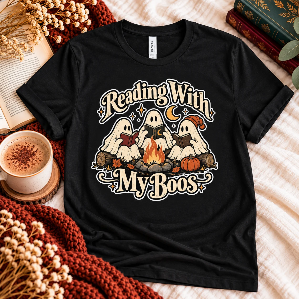Reading With My Boos T-shirt