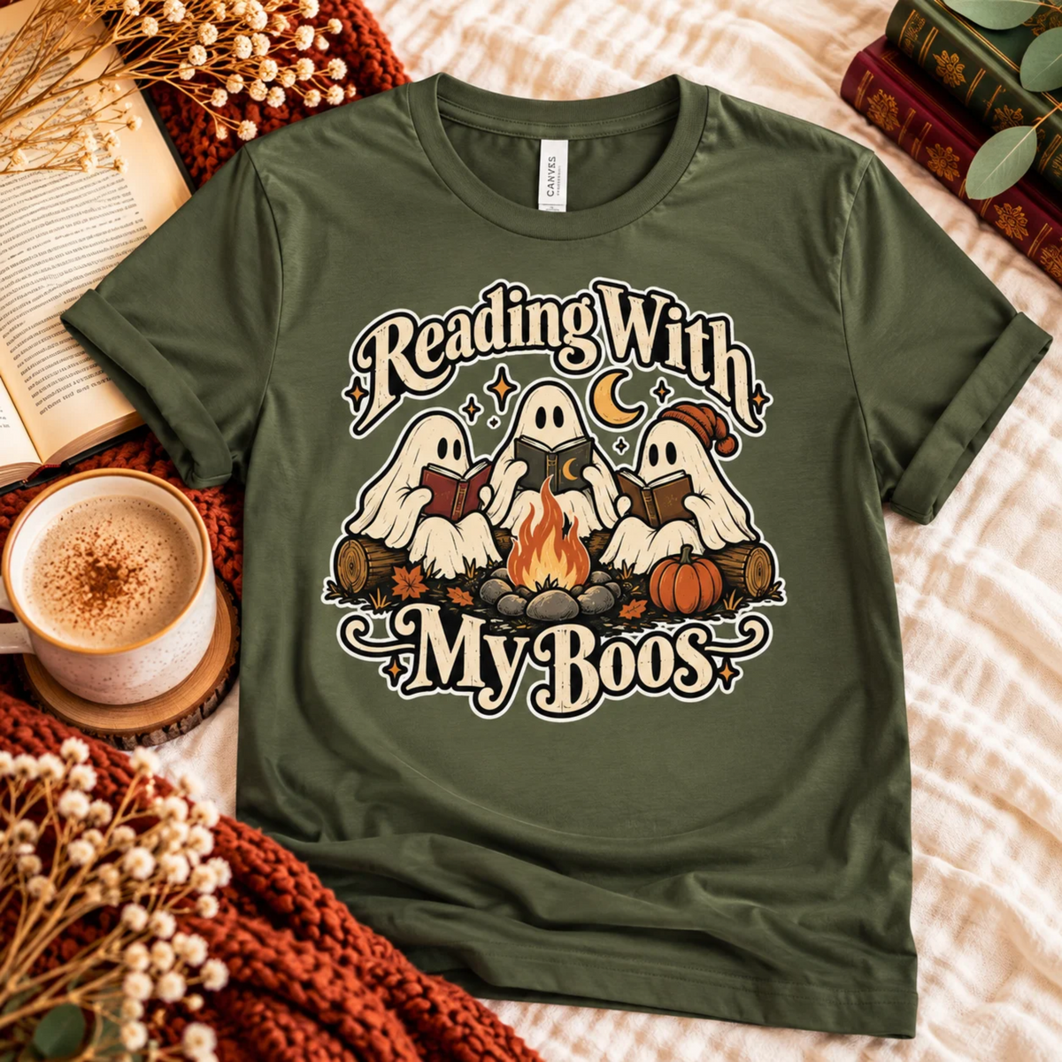 Reading With My Boos T-shirt