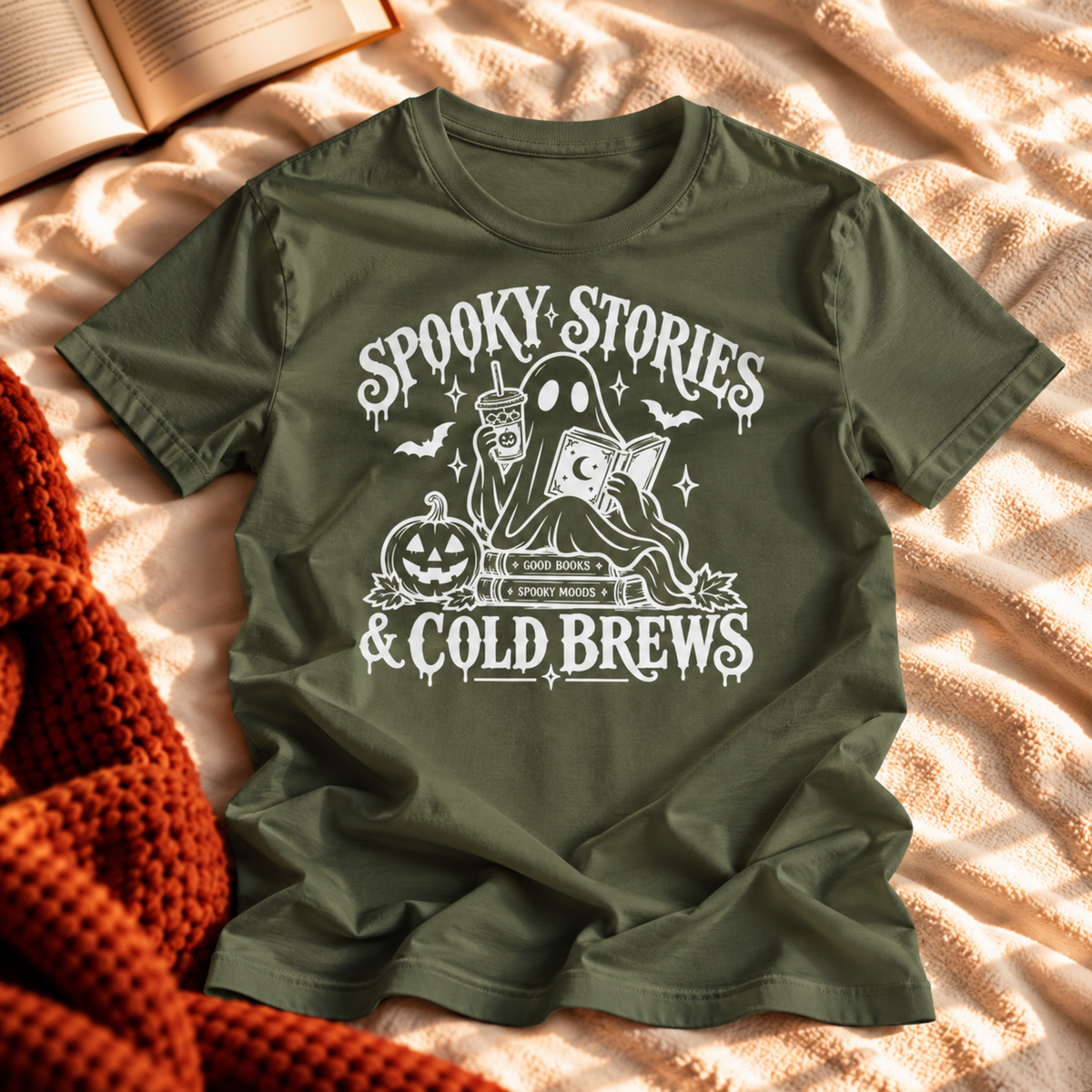 Spooky Stories & Cold Brews T-shirt